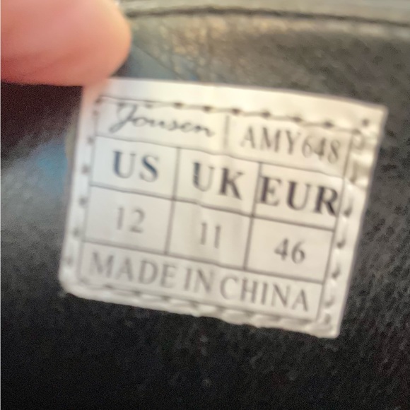 Men’s Dress Shoes made by Jousen Milan Sz 12 Black - Picture 6 of 6